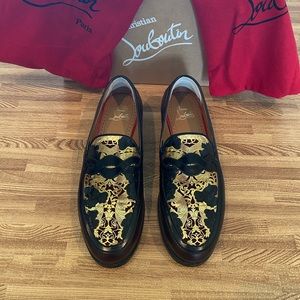 Christian Louboutin Dedonaki Gold Mirror & Patent